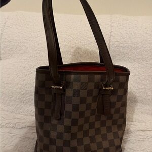 Vintage Louis Vuitton Dark Brown Checkered bucket bag